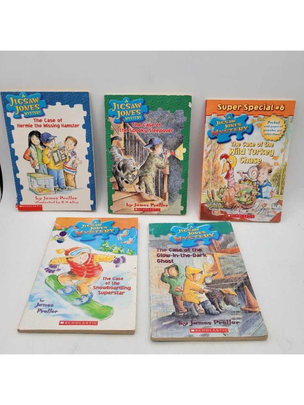 Jigsaw Jones Series by James Preller Lot of 5 Chapter Books - BK010